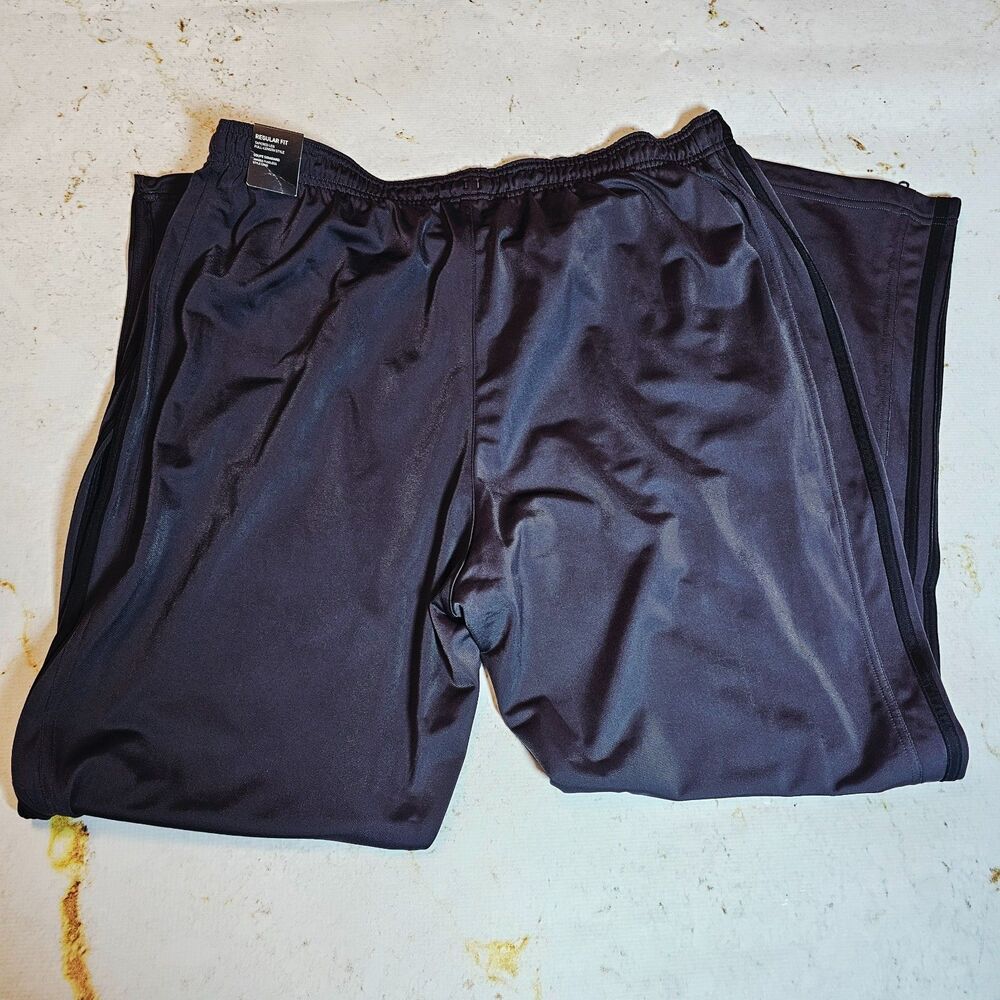 NWT Adidas Men's Trico 3 Stripes Zip Athletic Pants Dark Gray Size 2XL Zip Ankle - Picture 6 of 7